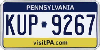 PA license plate KUP9267