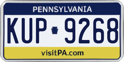 PA license plate KUP9268