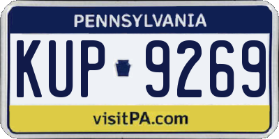PA license plate KUP9269