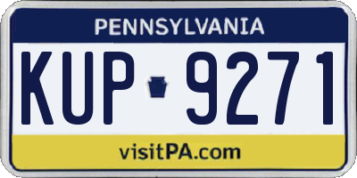 PA license plate KUP9271