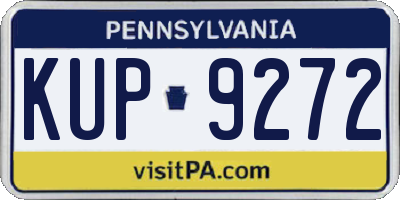 PA license plate KUP9272