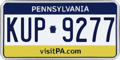 PA license plate KUP9277