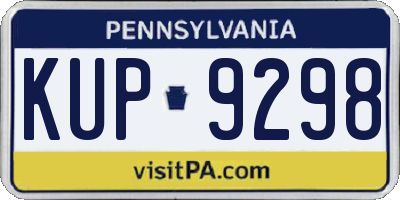 PA license plate KUP9298