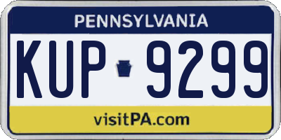 PA license plate KUP9299