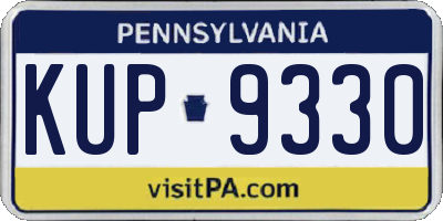 PA license plate KUP9330