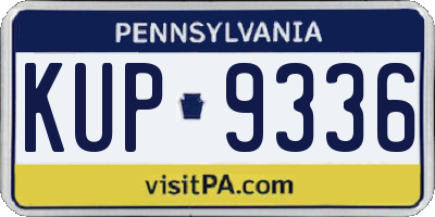 PA license plate KUP9336