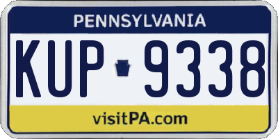 PA license plate KUP9338