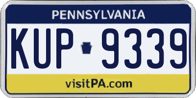 PA license plate KUP9339