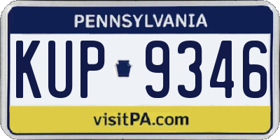 PA license plate KUP9346