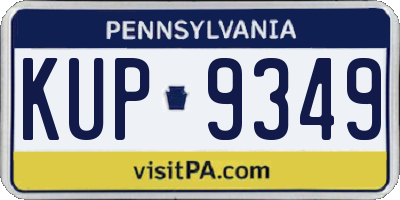 PA license plate KUP9349