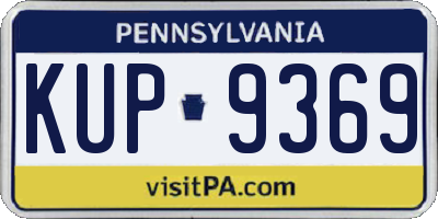 PA license plate KUP9369