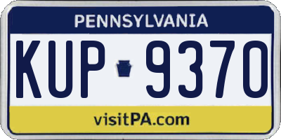 PA license plate KUP9370