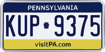 PA license plate KUP9375