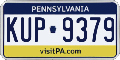 PA license plate KUP9379