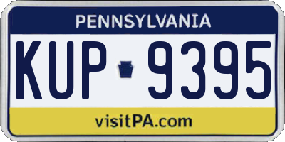 PA license plate KUP9395