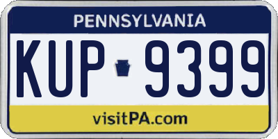 PA license plate KUP9399