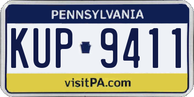 PA license plate KUP9411