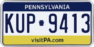 PA license plate KUP9413