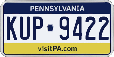 PA license plate KUP9422