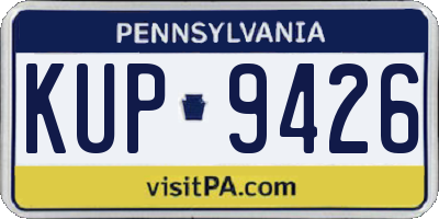 PA license plate KUP9426