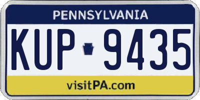 PA license plate KUP9435