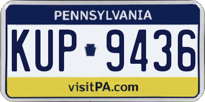 PA license plate KUP9436