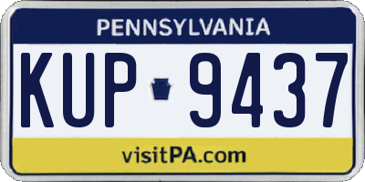 PA license plate KUP9437