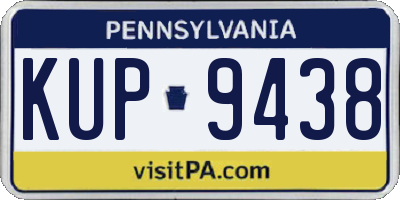 PA license plate KUP9438
