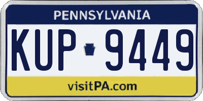PA license plate KUP9449