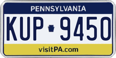 PA license plate KUP9450