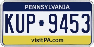 PA license plate KUP9453