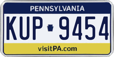 PA license plate KUP9454
