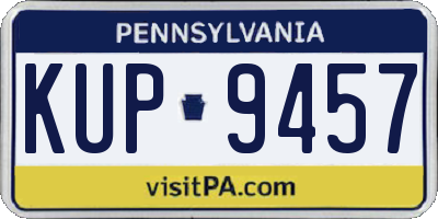 PA license plate KUP9457