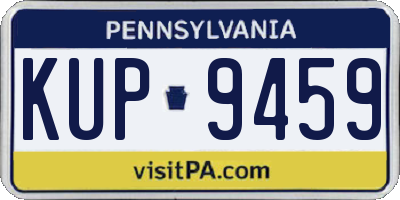 PA license plate KUP9459