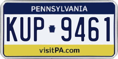 PA license plate KUP9461