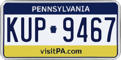 PA license plate KUP9467