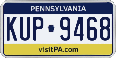 PA license plate KUP9468