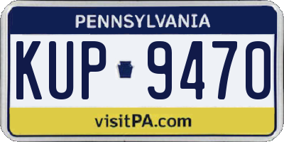 PA license plate KUP9470