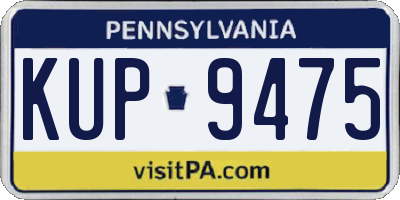 PA license plate KUP9475
