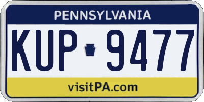 PA license plate KUP9477