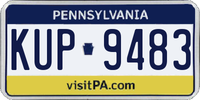 PA license plate KUP9483