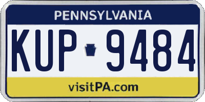 PA license plate KUP9484