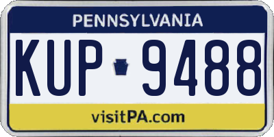 PA license plate KUP9488