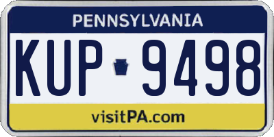 PA license plate KUP9498