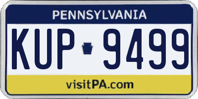 PA license plate KUP9499