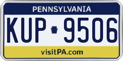 PA license plate KUP9506