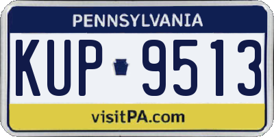 PA license plate KUP9513