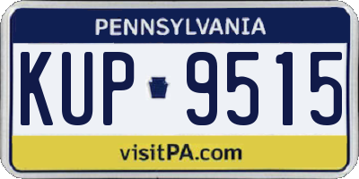PA license plate KUP9515