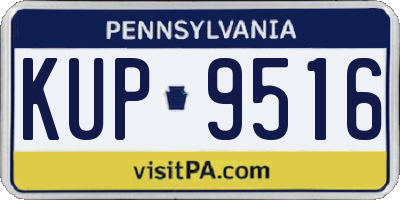 PA license plate KUP9516