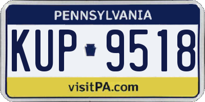 PA license plate KUP9518